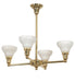 Meyda Tiffany - 271767 - Four Light Chandelier - Revival Oyster Bay - Polished Brass