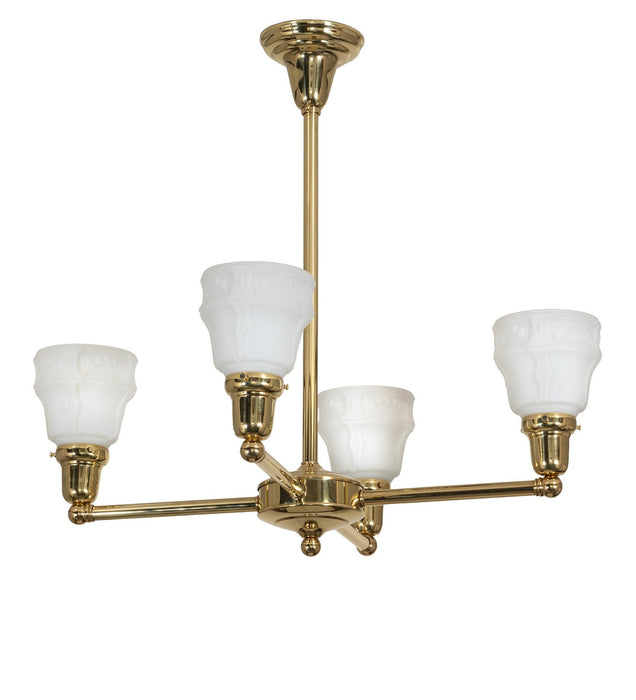 Meyda Tiffany - 271803 - Four Light Chandelier - Revival - Polished Brass