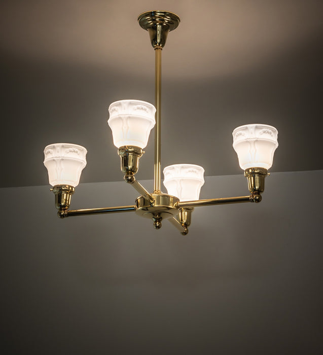 Meyda Tiffany - 271803 - Four Light Chandelier - Revival - Polished Brass