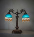 Meyda Tiffany - 271970 - Two Light Table Lamp - Roussillon - Mahogany Bronze