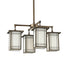 Meyda Tiffany - 264849 - Four Light Chandelier - Hyde Park - Antique Brass