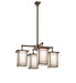 Meyda Tiffany - 264849 - Four Light Chandelier - Hyde Park - Antique Brass