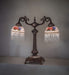 Meyda Tiffany - 271968 - Two Light Table Lamp - Roussillon - Mahogany Bronze