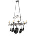 Meyda Tiffany - 271988 - Eight Light Pot Rack - Laramie - Blackened Pewter