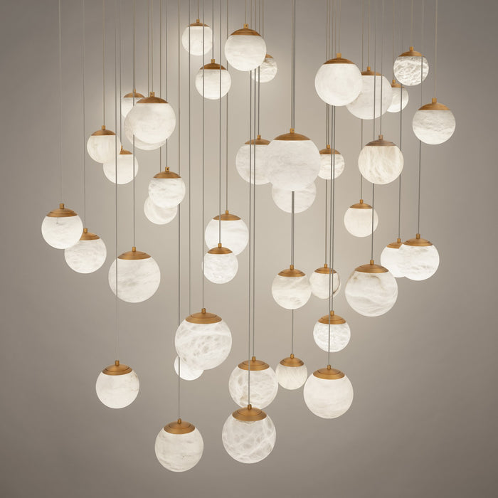 Modern Forms - PD-34441S-AB - LED Pendant - Pisces - Aged Brass