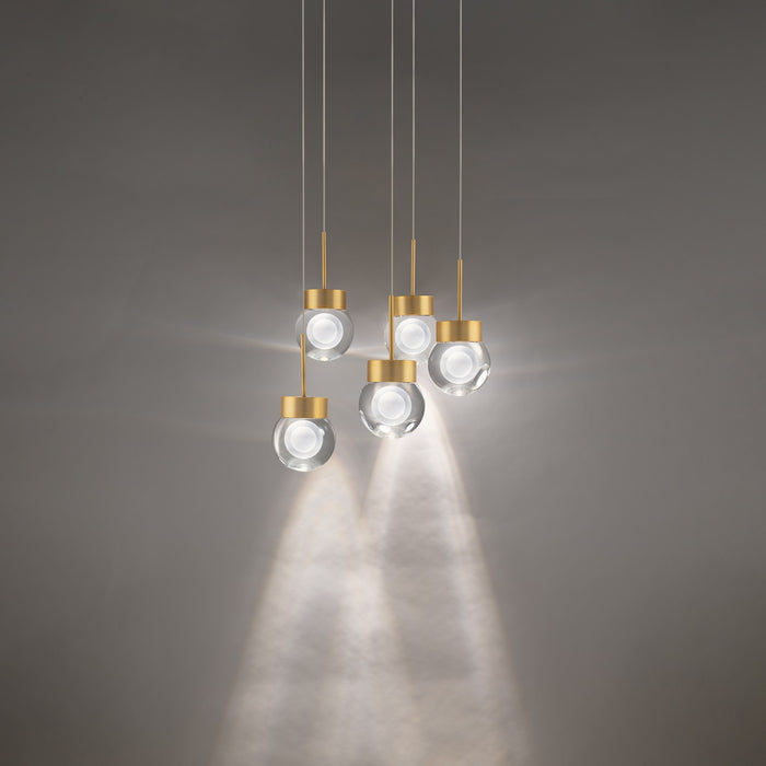 Modern Forms - PD-82005R-AB - LED Pendant - Double Bubble - Aged Brass