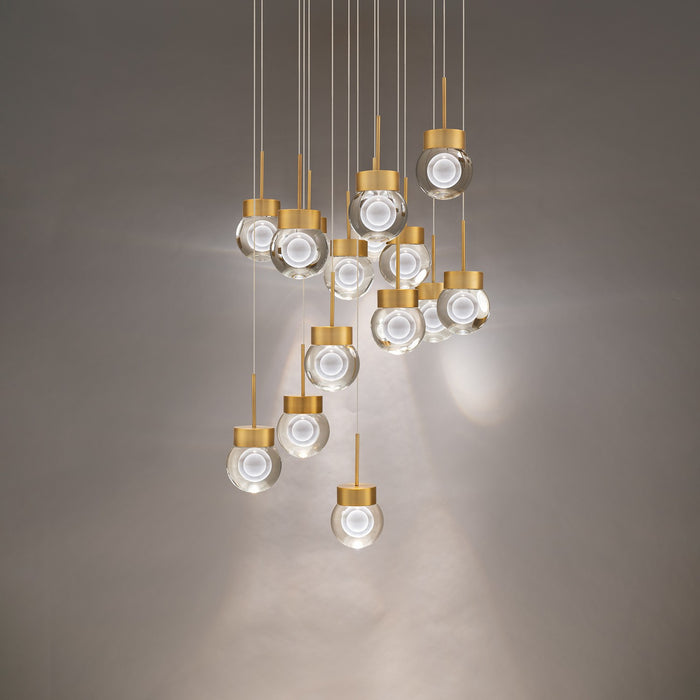 Modern Forms - PD-82015R-AB - LED Pendant - Double Bubble - Aged Brass