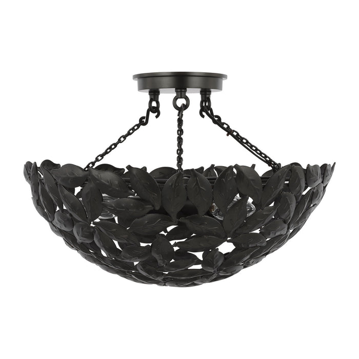 Visual Comfort Studio - AF1173AI - Three Light Semi-Flush Mount - Kelan - Aged Iron