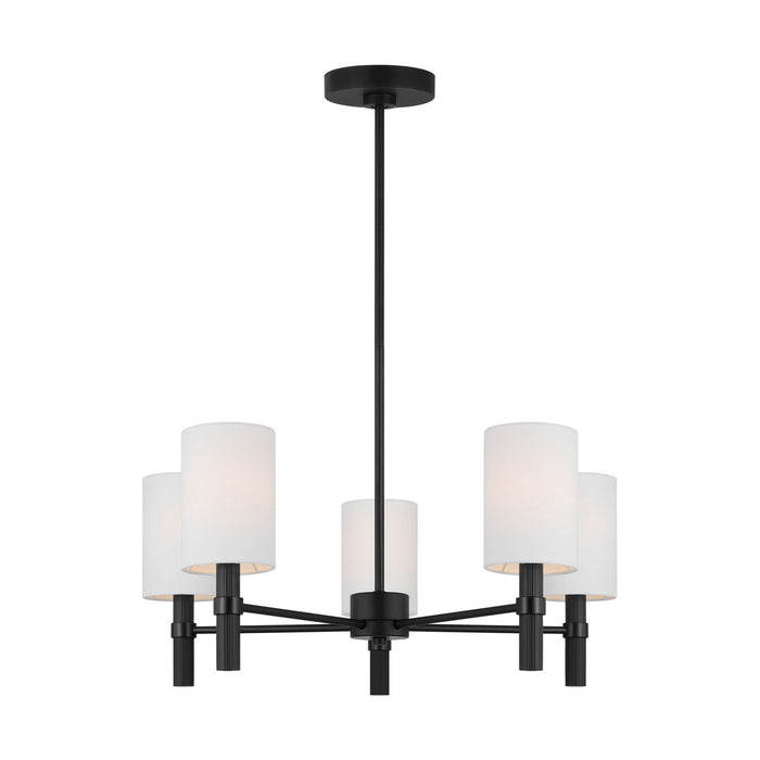 Visual Comfort Studio - DJC1135MBK - Five Light Chandelier - Manor - Midnight Black