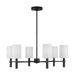 Visual Comfort Studio - DJC1146MBK - Six Light Chandelier - Manor - Midnight Black
