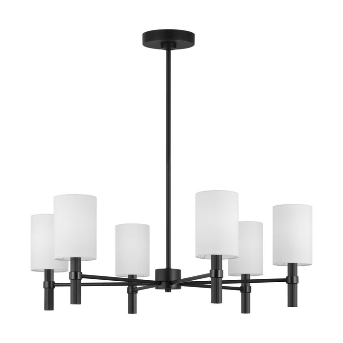 Visual Comfort Studio - DJC1146MBK - Six Light Chandelier - Manor - Midnight Black