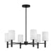Visual Comfort Studio - DJC1146MBK - Six Light Chandelier - Manor - Midnight Black