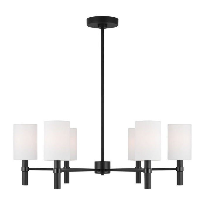 Visual Comfort Studio - DJC1146MBK - Six Light Chandelier - Manor - Midnight Black