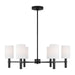 Visual Comfort Studio - DJC1146MBK - Six Light Chandelier - Manor - Midnight Black