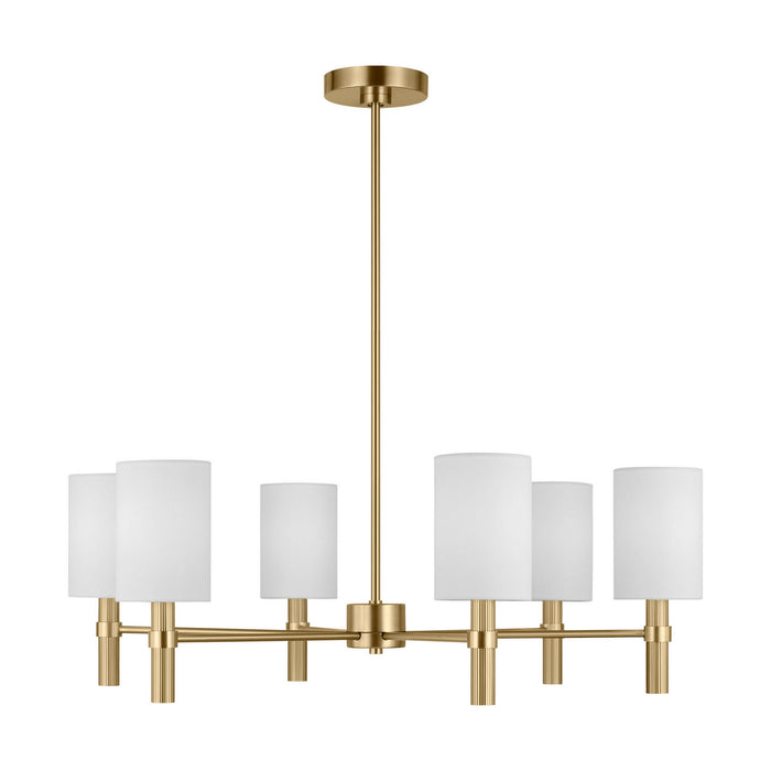 Visual Comfort Studio - DJC1146SB - Six Light Chandelier - Manor - Satin Brass