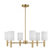Visual Comfort Studio - DJC1146SB - Six Light Chandelier - Manor - Satin Brass