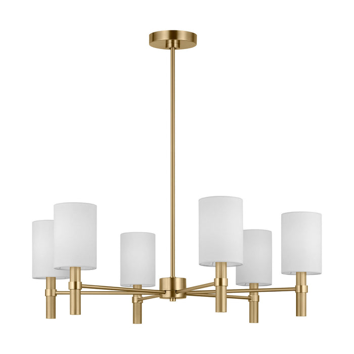 Visual Comfort Studio - DJC1146SB - Six Light Chandelier - Manor - Satin Brass