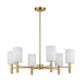 Visual Comfort Studio - DJC1146SB - Six Light Chandelier - Manor - Satin Brass
