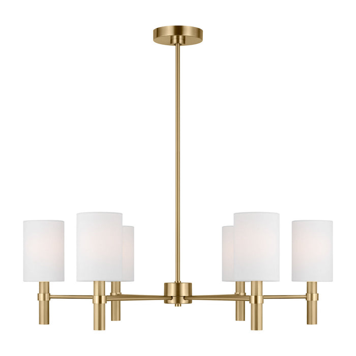 Visual Comfort Studio - DJC1146SB - Six Light Chandelier - Manor - Satin Brass