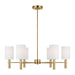 Visual Comfort Studio - DJC1146SB - Six Light Chandelier - Manor - Satin Brass