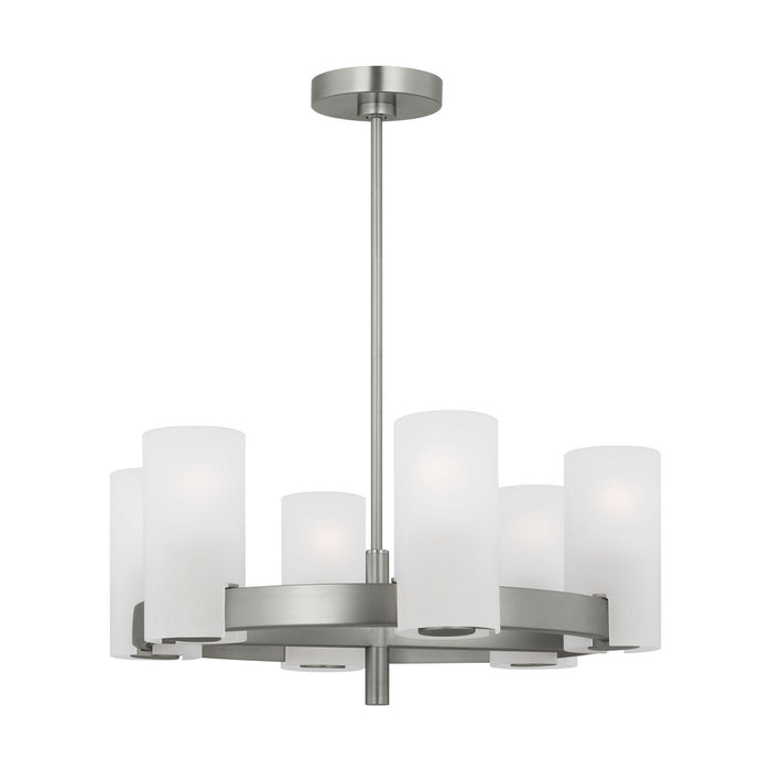 Visual Comfort Studio - DJC1156BS - Six Light Chandelier - Rhode - Brushed Steel