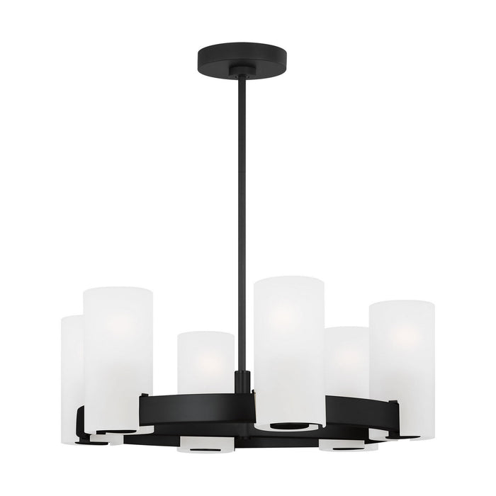 Visual Comfort Studio - DJC1156MBK - Six Light Chandelier - Rhode - Midnight Black