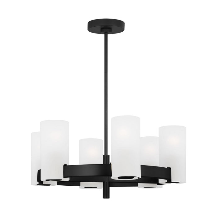 Visual Comfort Studio - DJC1156MBK - Six Light Chandelier - Rhode - Midnight Black