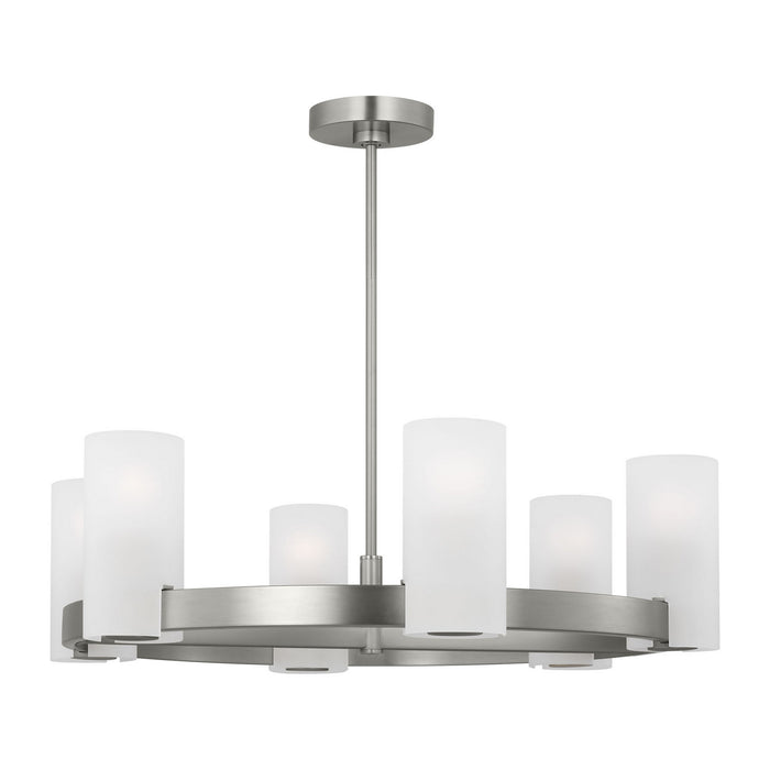 Visual Comfort Studio - DJC1166BS - Six Light Chandelier - Rhode - Brushed Steel