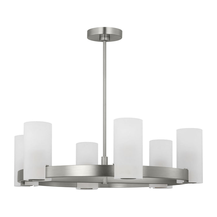 Visual Comfort Studio - DJC1166BS - Six Light Chandelier - Rhode - Brushed Steel