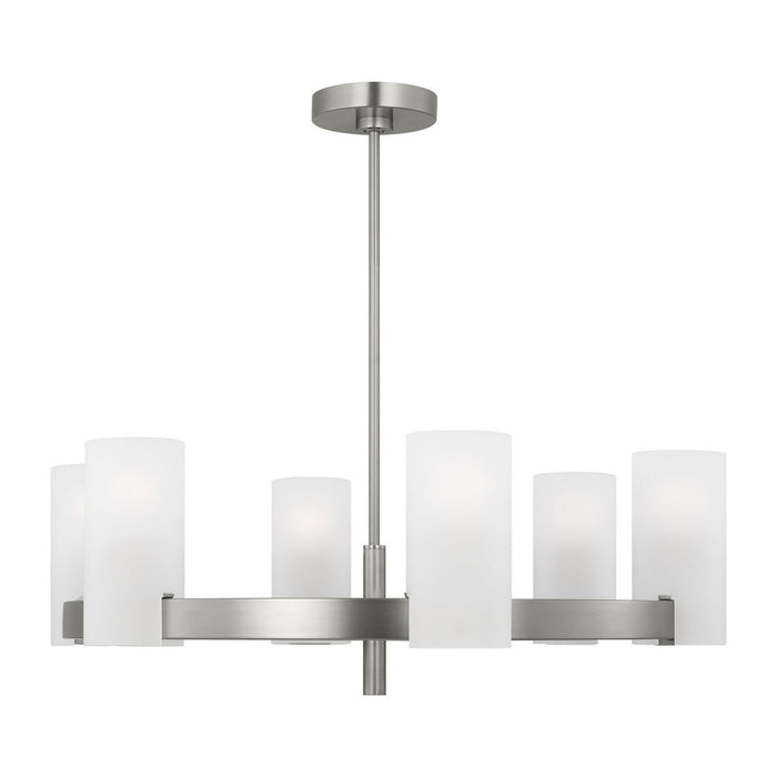 Visual Comfort Studio - DJC1166BS - Six Light Chandelier - Rhode - Brushed Steel