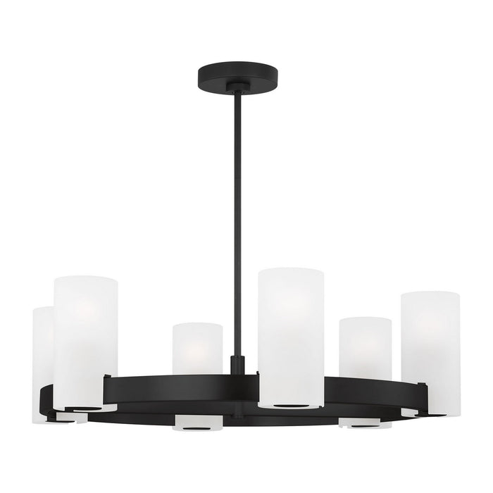 Visual Comfort Studio - DJC1166MBK - Six Light Chandelier - Rhode - Midnight Black