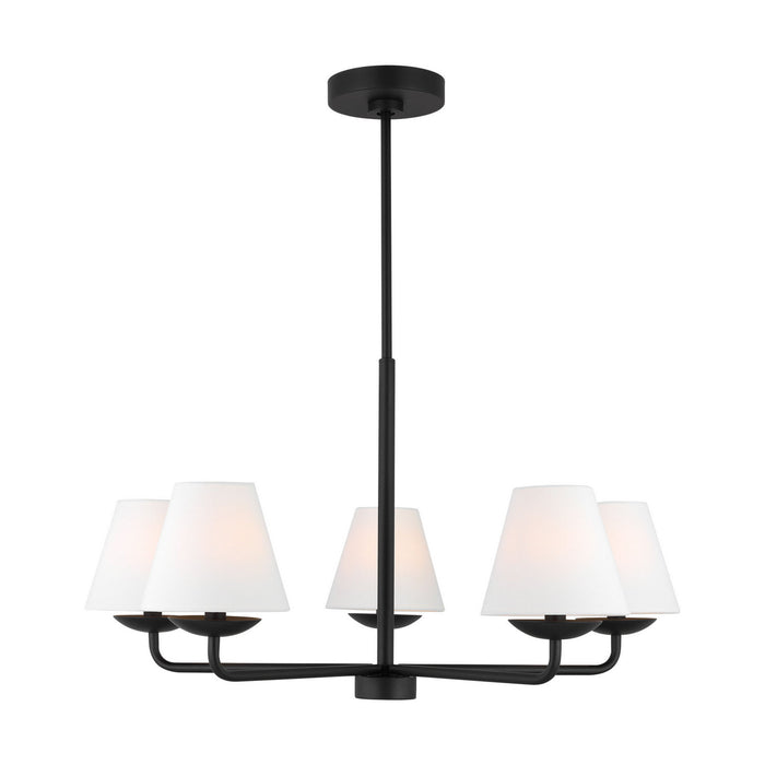 Visual Comfort Studio - DJC1175MBK - Five Light Chandelier - Albion - Midnight Black
