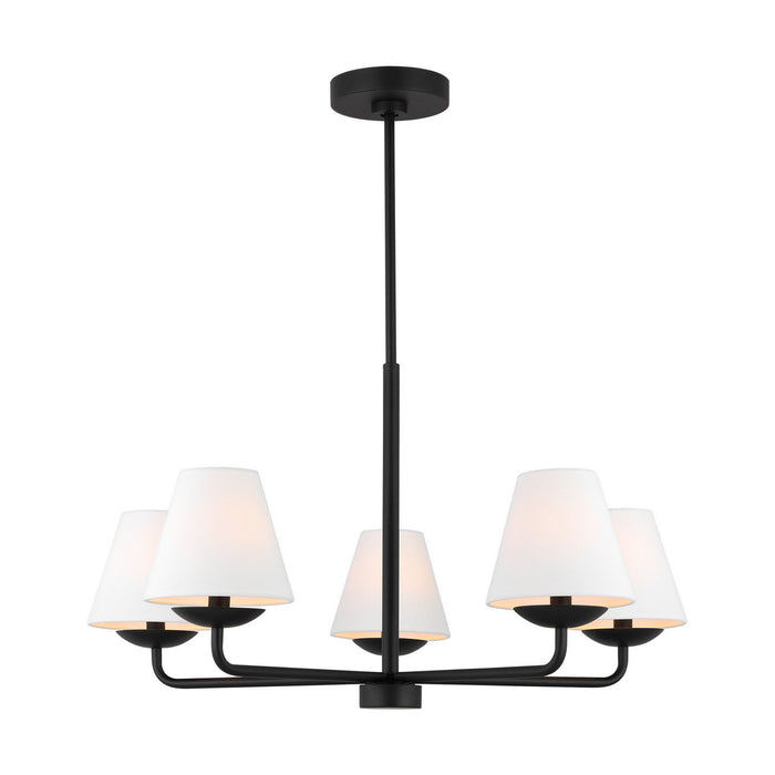 Visual Comfort Studio - DJC1175MBK - Five Light Chandelier - Albion - Midnight Black