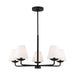 Visual Comfort Studio - DJC1175MBK - Five Light Chandelier - Albion - Midnight Black