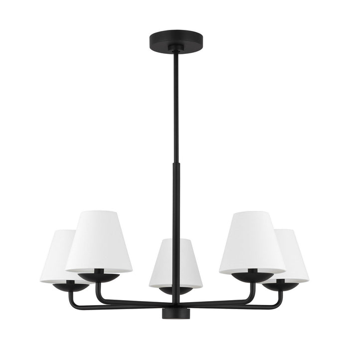 Visual Comfort Studio - DJC1175MBK - Five Light Chandelier - Albion - Midnight Black