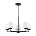 Visual Comfort Studio - DJC1175MBK - Five Light Chandelier - Albion - Midnight Black