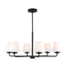 Visual Comfort Studio - DJC1186MBK - Six Light Chandelier - Albion - Midnight Black