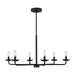 Visual Comfort Studio - DJC1186MBK - Six Light Chandelier - Albion - Midnight Black