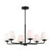 Visual Comfort Studio - DJC1186MBK - Six Light Chandelier - Albion - Midnight Black