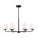 Visual Comfort Studio - DJC1186MBK - Six Light Chandelier - Albion - Midnight Black