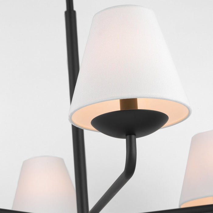 Visual Comfort Studio - DJC1186MBK - Six Light Chandelier - Albion - Midnight Black