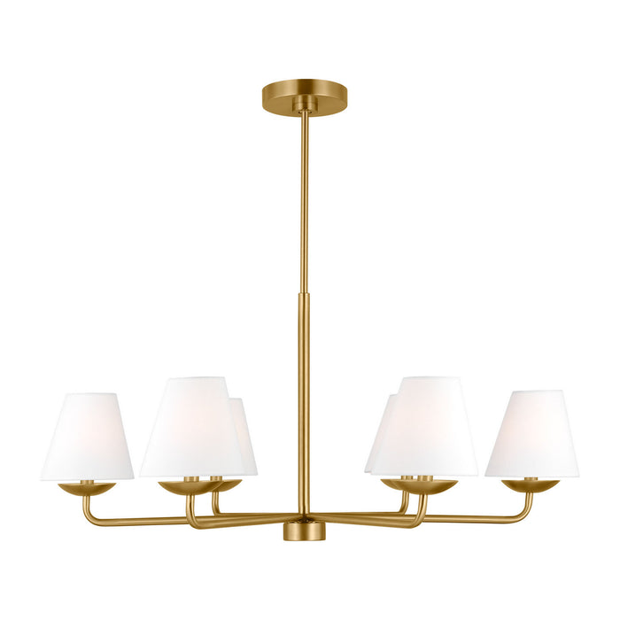 Visual Comfort Studio - DJC1186SB - Six Light Chandelier - Albion - Satin Brass