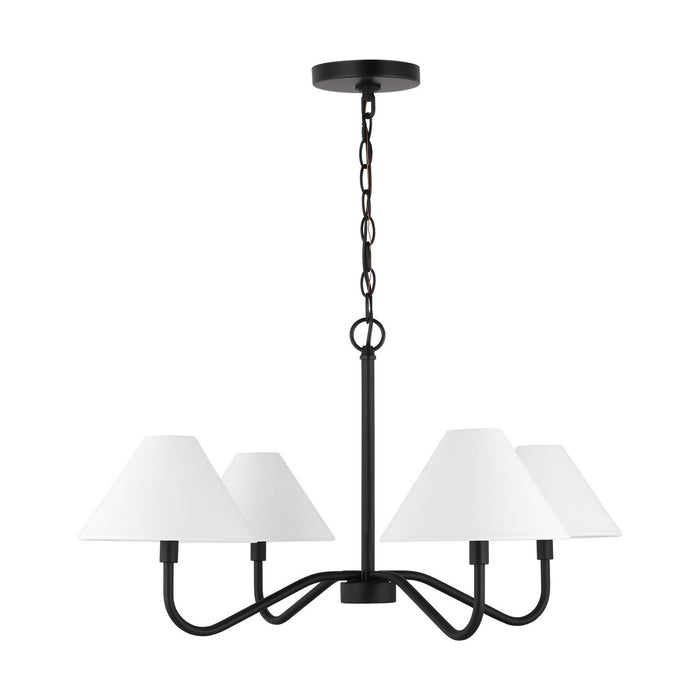 Visual Comfort Studio - DJC1194MBK - Four Light Chandelier - Eldon - Midnight Black