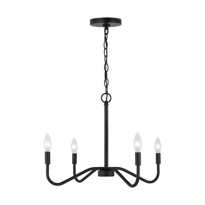 Visual Comfort Studio - DJC1194MBK - Four Light Chandelier - Eldon - Midnight Black