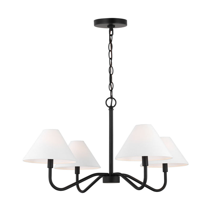 Visual Comfort Studio - DJC1194MBK - Four Light Chandelier - Eldon - Midnight Black