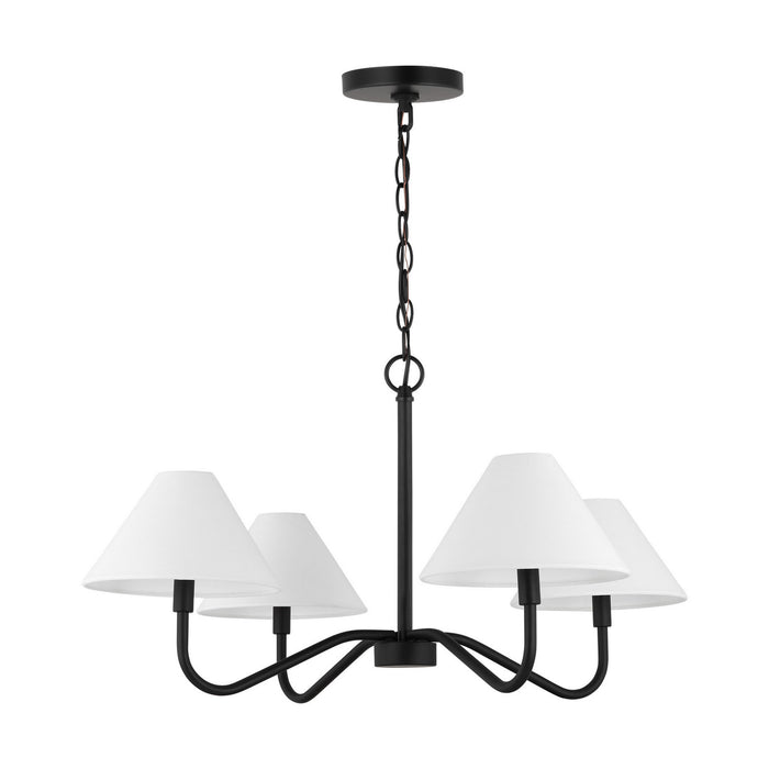 Visual Comfort Studio - DJC1194MBK - Four Light Chandelier - Eldon - Midnight Black
