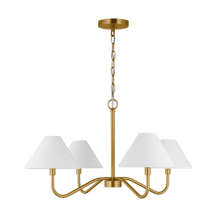 Visual Comfort Studio - DJC1194SB - Four Light Chandelier - Eldon - Satin Brass