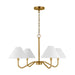 Visual Comfort Studio - DJC1194SB - Four Light Chandelier - Eldon - Satin Brass