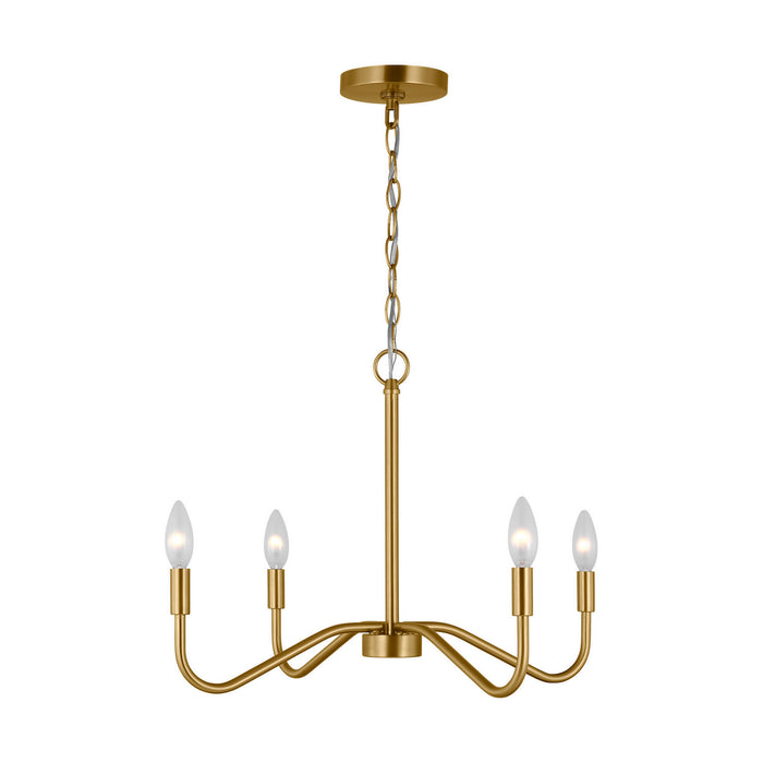 Visual Comfort Studio - DJC1194SB - Four Light Chandelier - Eldon - Satin Brass
