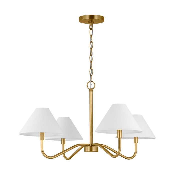 Visual Comfort Studio - DJC1194SB - Four Light Chandelier - Eldon - Satin Brass